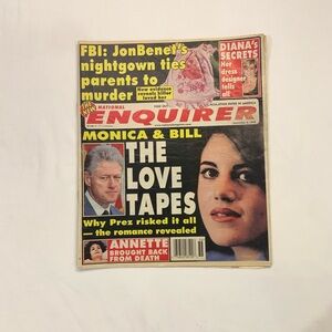 The Vintage New Enquirer Monica & Bill Issue & More Sept 8, 1998 Edition